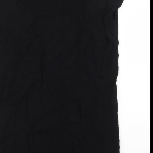 New Look Womens Black Viscose Sheath Size 12 V-Neck Pullover