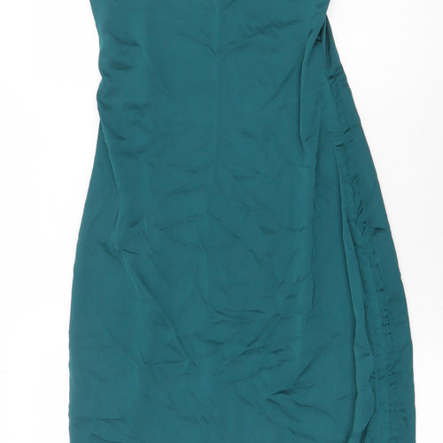 Rebellious Womens Green Polyester Bodycon Size 12 Square Neck Pullover