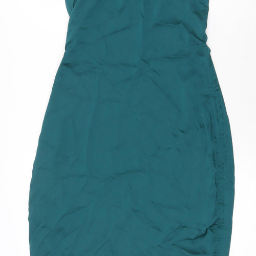 Rebellious Womens Green Polyester Bodycon Size 12 Square Neck Pullover
