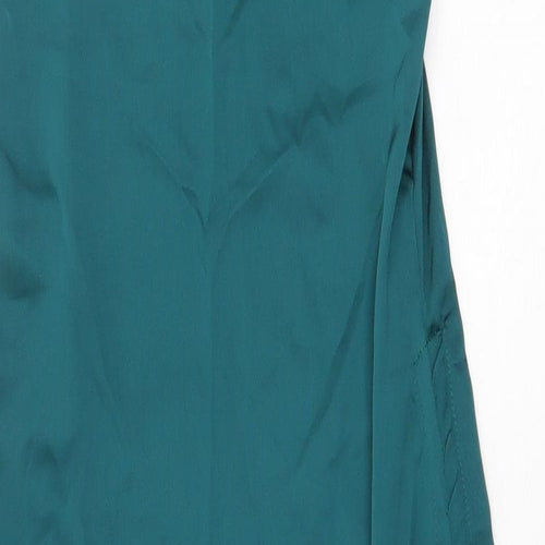 Rebellious Womens Green Polyester Bodycon Size 12 Square Neck Pullover