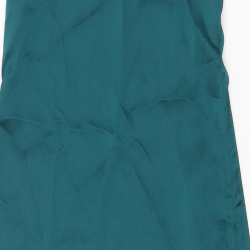 Rebellious Womens Green Polyester Bodycon Size 12 Square Neck Pullover