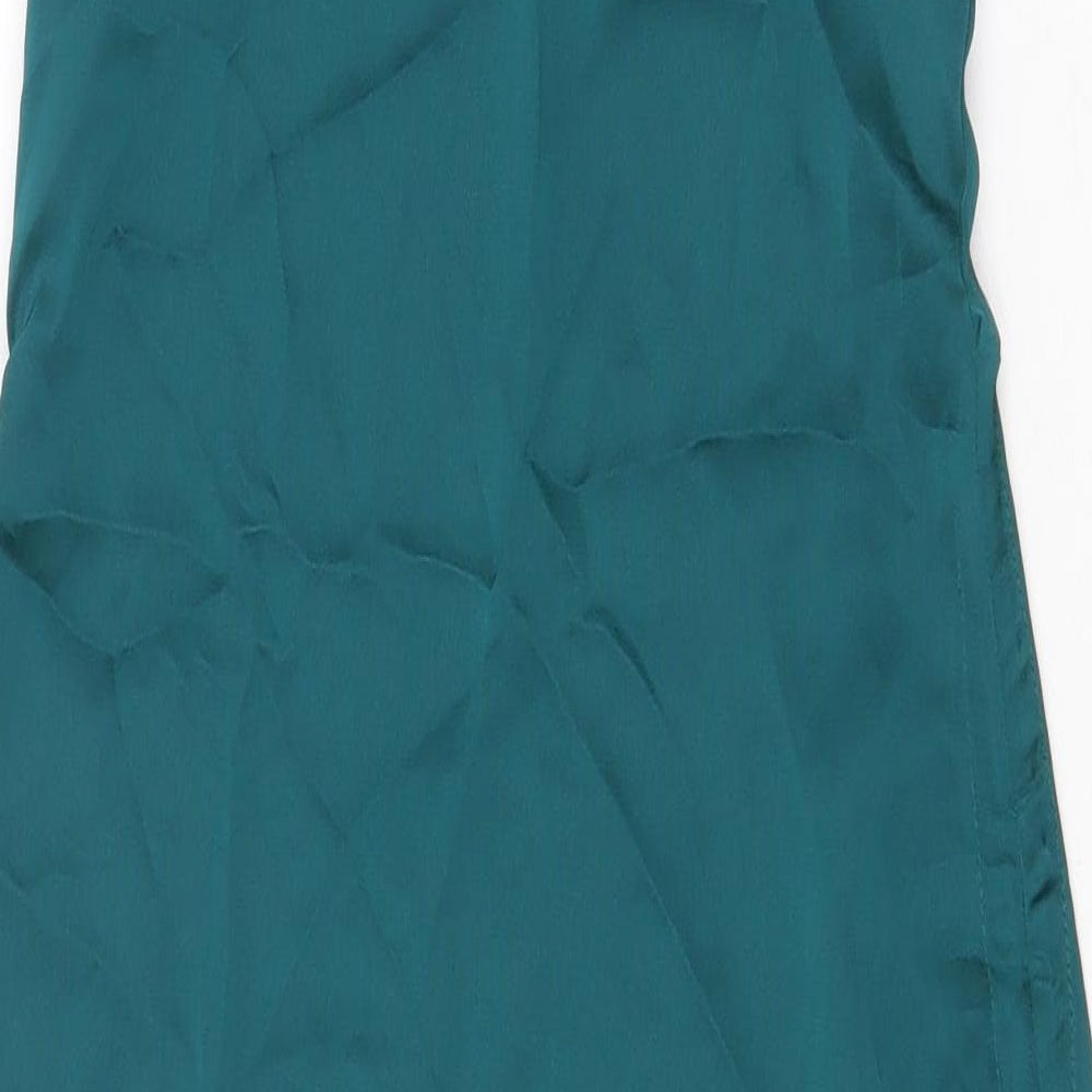 Rebellious Womens Green Polyester Bodycon Size 12 Square Neck Pullover