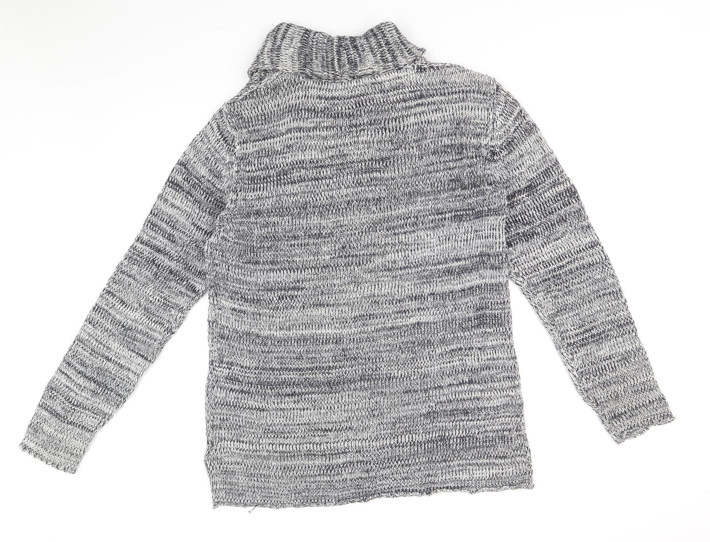 Divided by H&M Mens Blue V-Neck Cotton Pullover Jumper Size M Long Sleeve