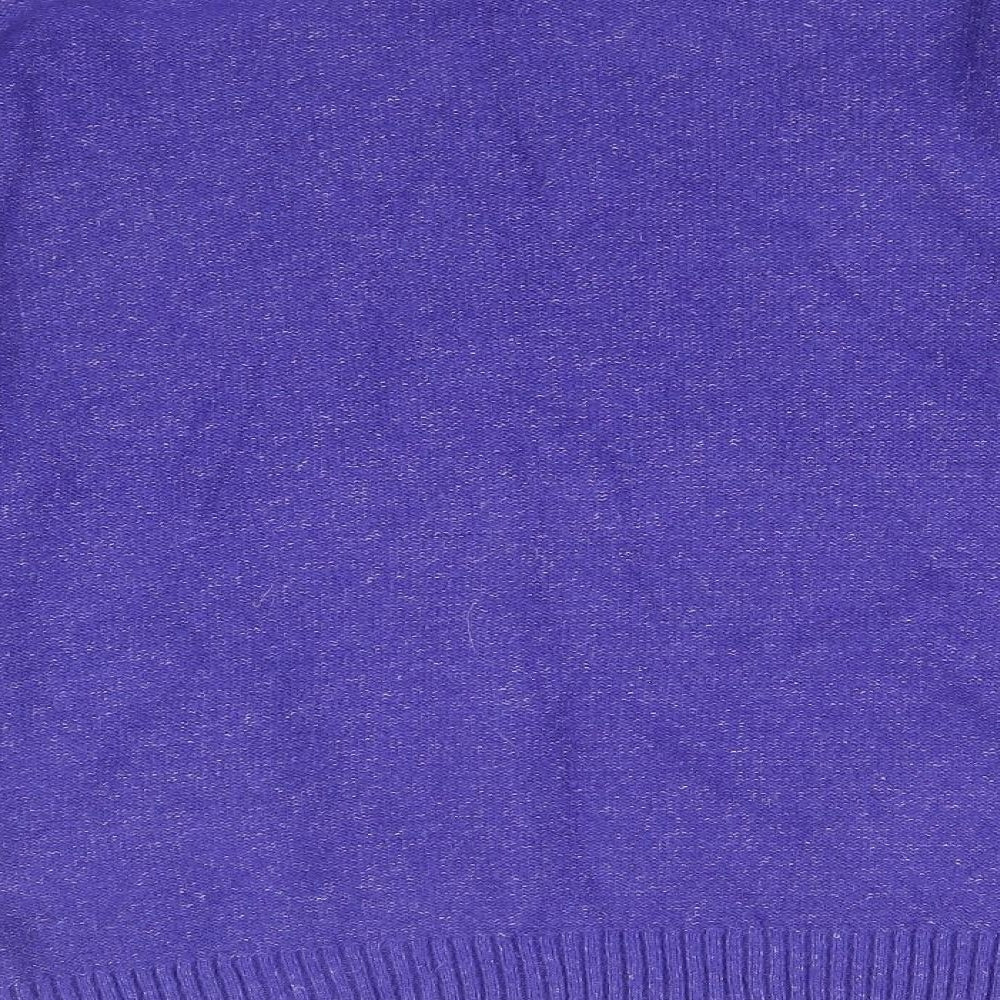 Primark Womens Blue Mock Neck Acrylic Pullover Jumper Size XS