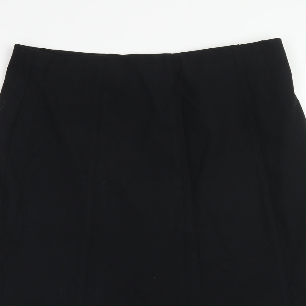 Marks and Spencer Womens Black Polyester Swing Skirt Size 18