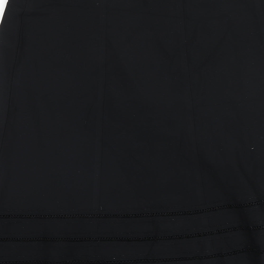 Marks and Spencer Womens Black Polyester Swing Skirt Size 18
