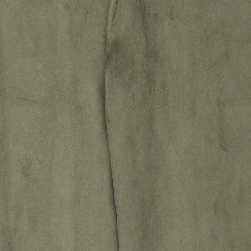 Primark Womens Green Polyester Dress Pants Trousers Size 16 Regular Zip