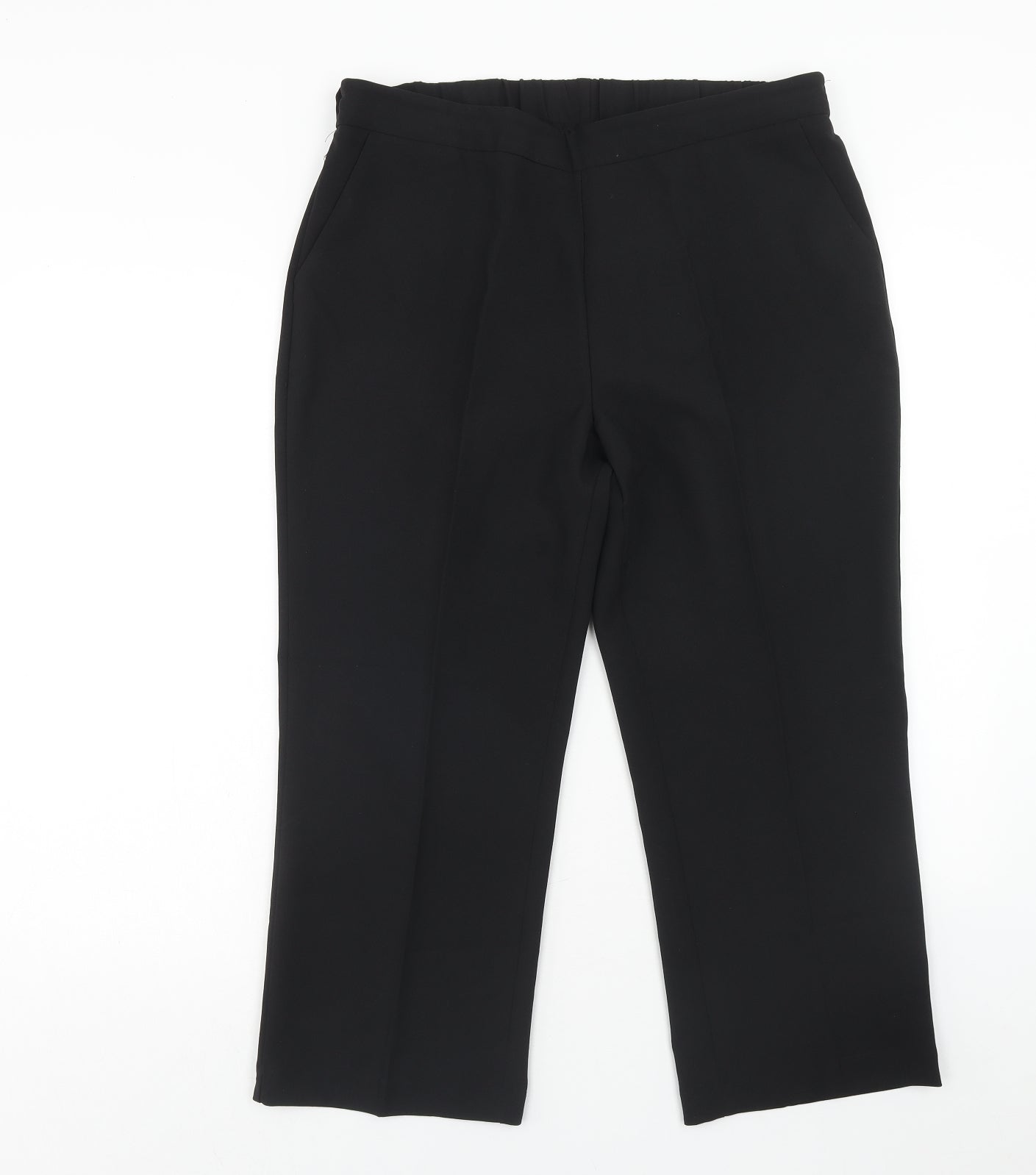 Bonmarché Womens Black Polyester Dress Pants Trousers Size 16 Regular