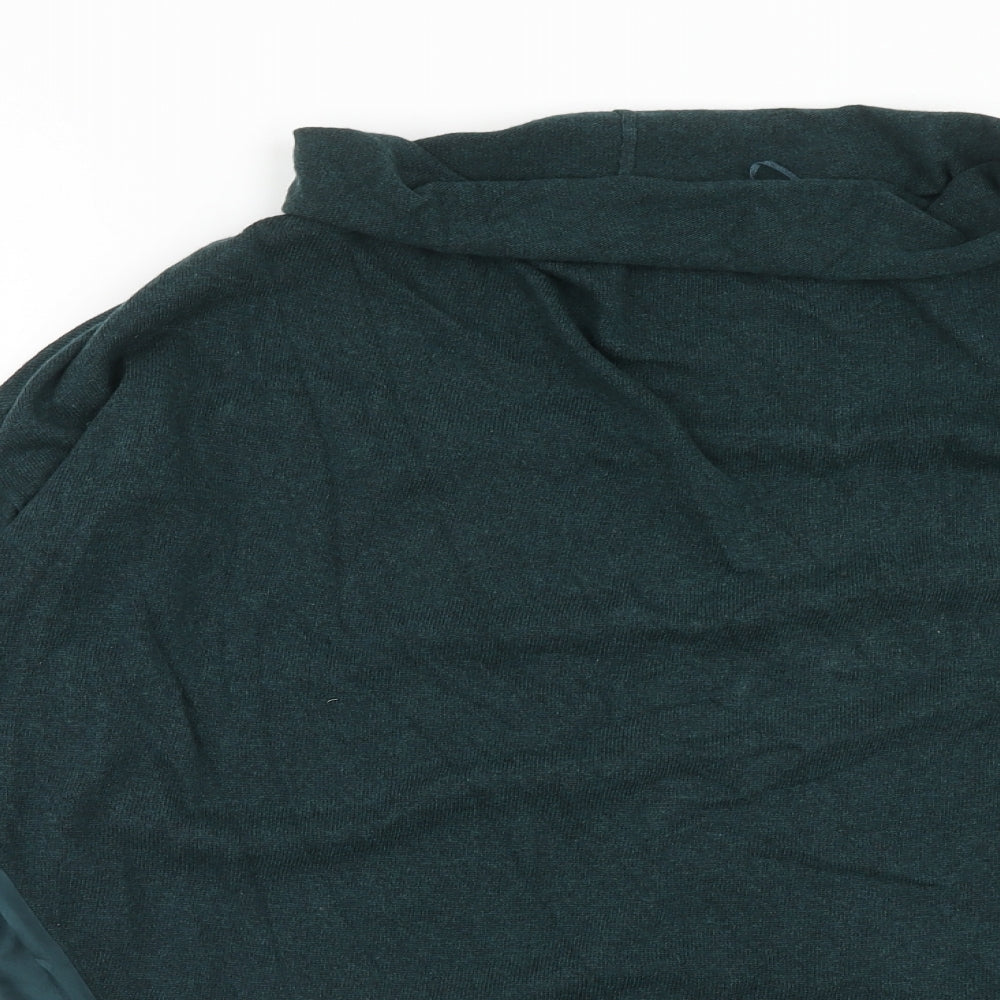 Mint Velvet Womens Green Roll Neck Cotton Pullover Jumper Size M