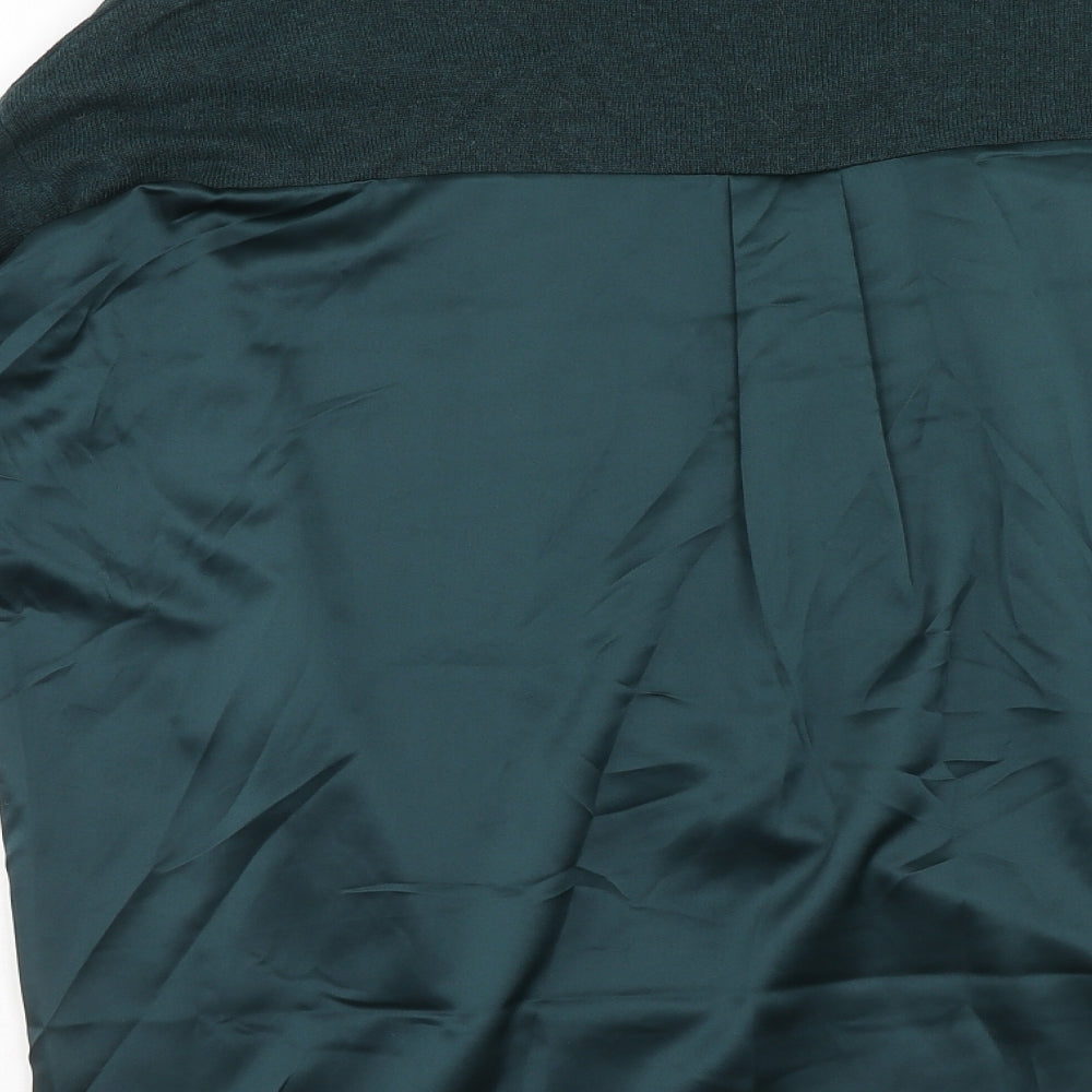 Mint Velvet Womens Green Roll Neck Cotton Pullover Jumper Size M