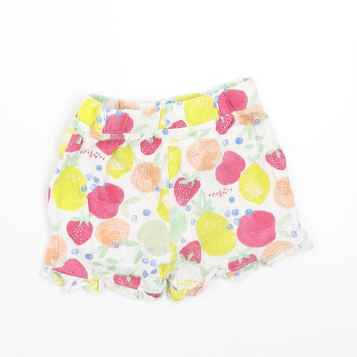 Primark Girls Multicoloured Geometric Cotton Cropped Trousers Size 24 Months Pullover - Fruit Pattern