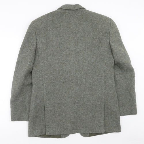 BHS Mens Green Wool Jacket Blazer Size 42 Regular