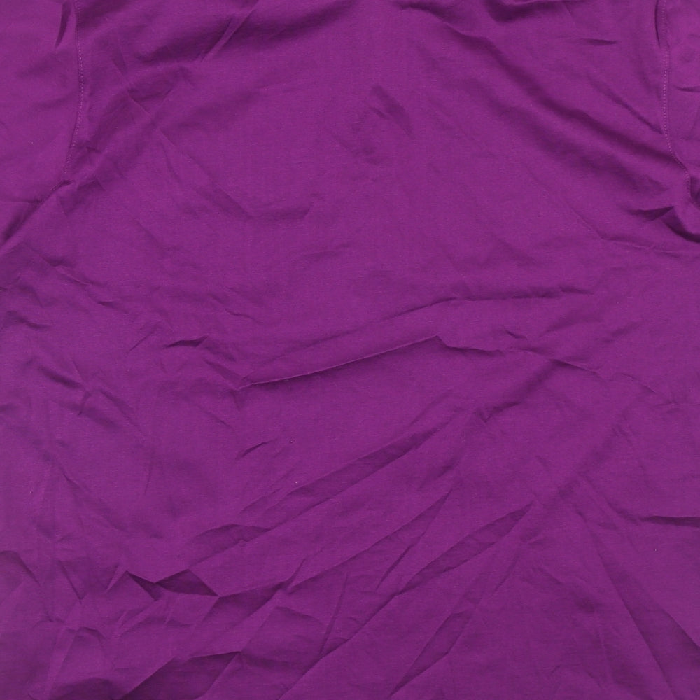 Ted Baker Mens Purple Cotton Polo Size L Collared Button