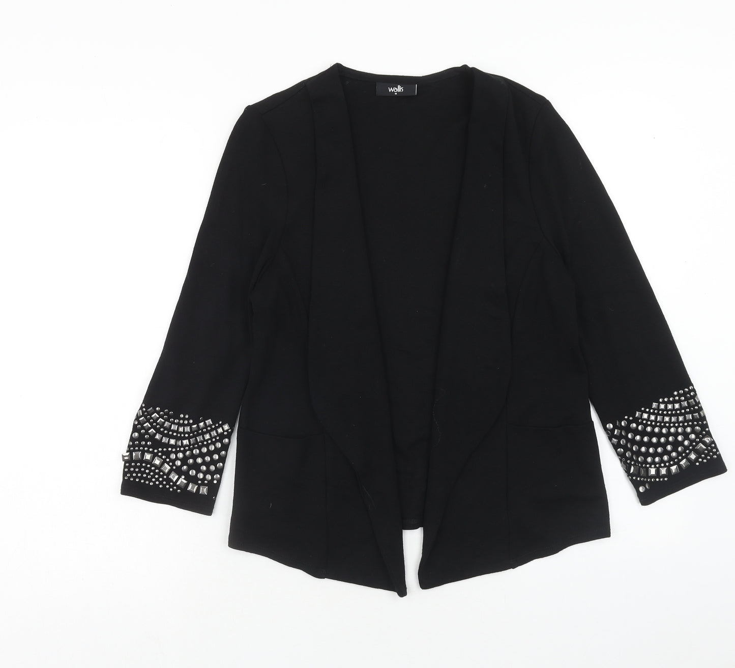 Wallis Womens Black V-Neck Viscose Cardigan Jumper Size M