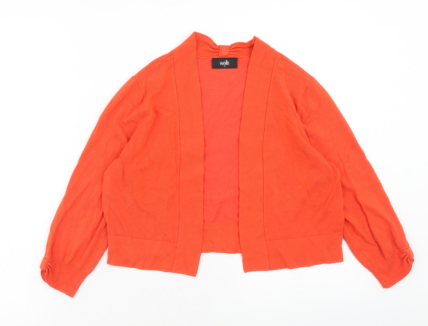 Wallis Womens Orange V-Neck Viscose Cardigan Jumper Size M