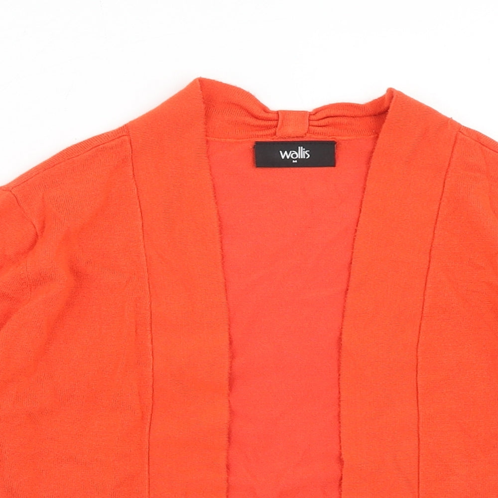 Wallis Womens Orange V-Neck Viscose Cardigan Jumper Size M