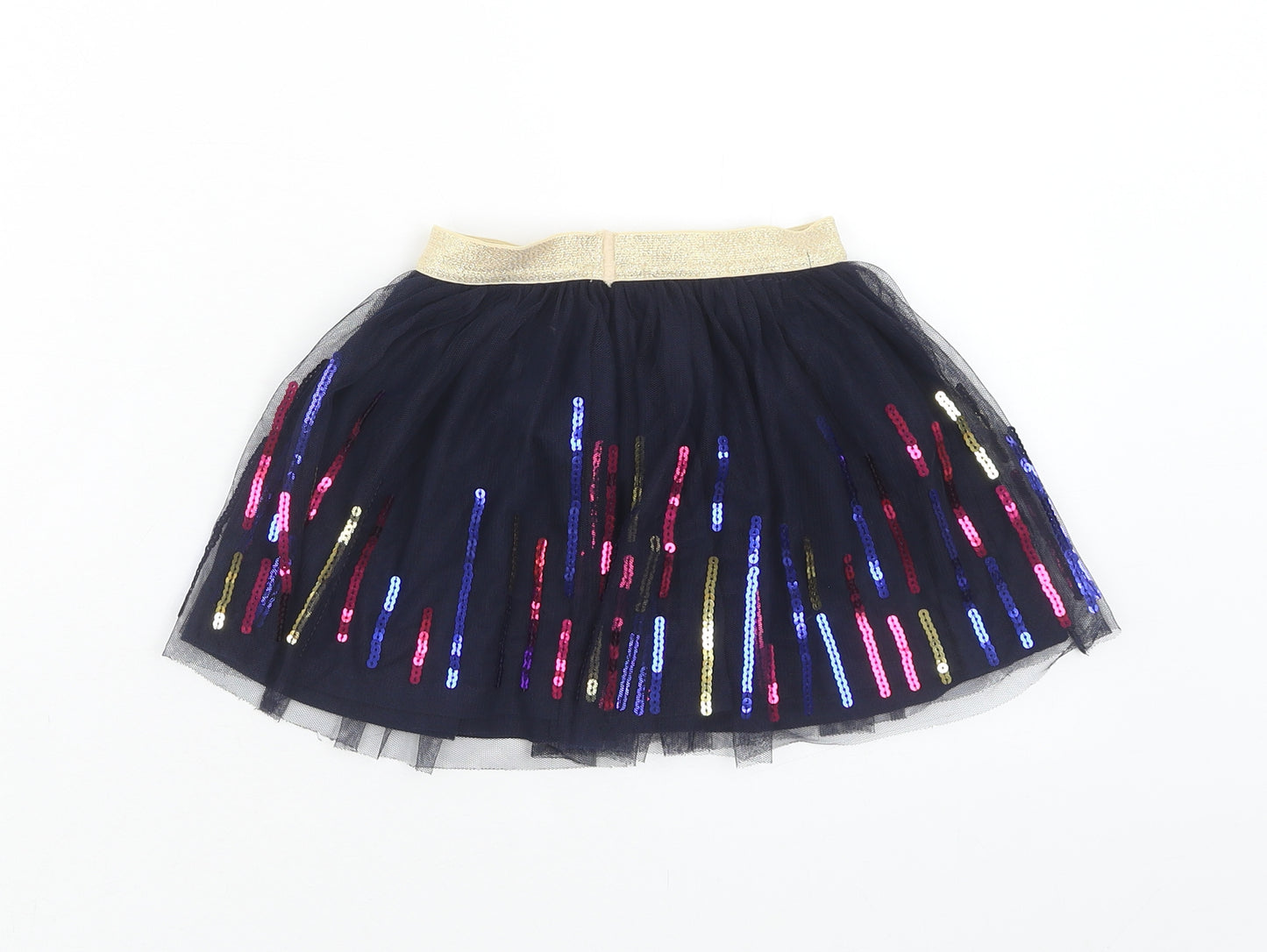 F&F Girls Blue Geometric Polyester Tutu Skirt Size 2-3 Years Regular Pull On - Tulle Detail