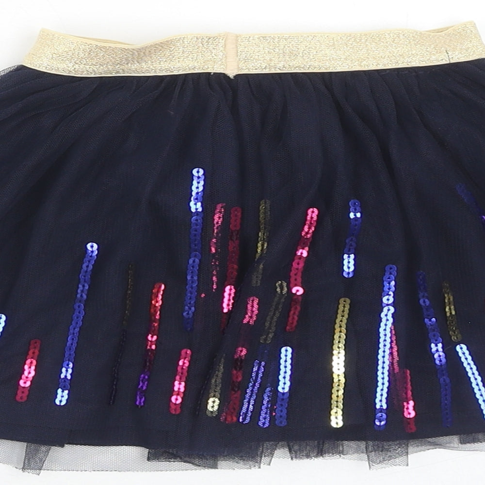 F&F Girls Blue Geometric Polyester Tutu Skirt Size 2-3 Years Regular Pull On - Tulle Detail
