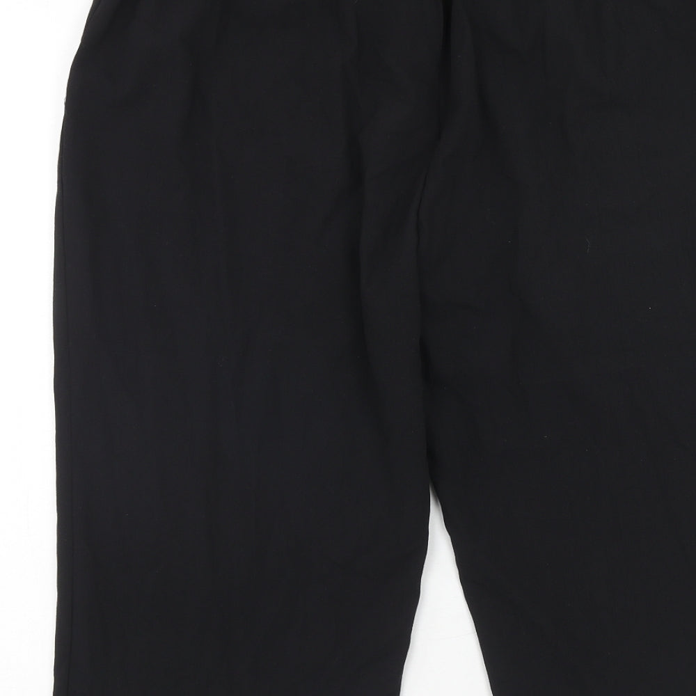 Papaya Womens Black Polyester Compression Shorts Size 16 Regular Pull On