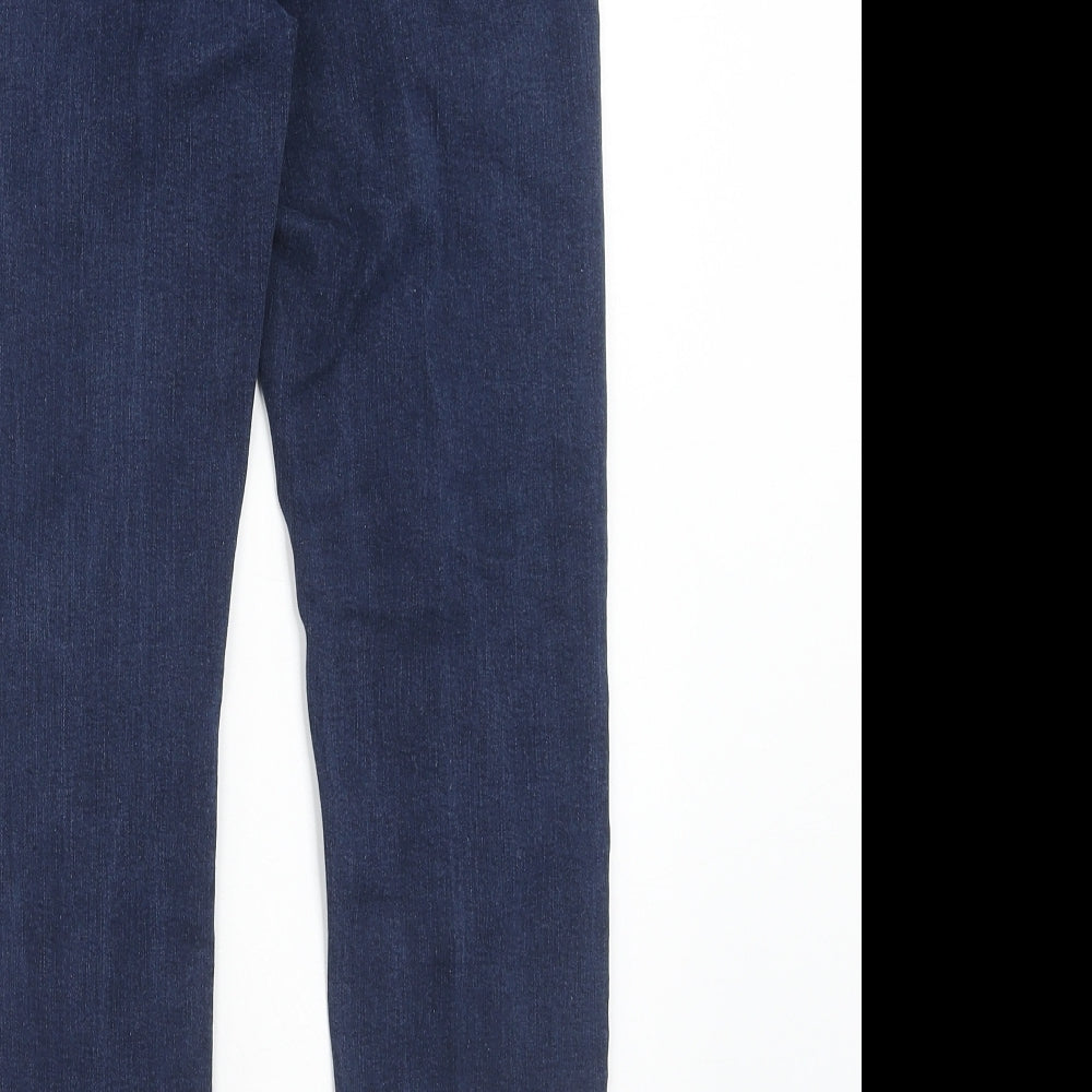 Autograph Womens Blue Cotton Skinny Jeans Size 14 Regular Zip