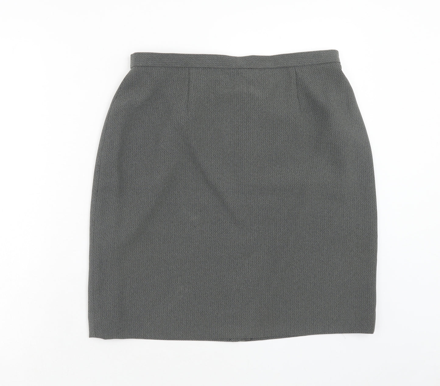 Casual Corner Annex Womens Grey Polyester Straight & Pencil Skirt Size 12 Zip