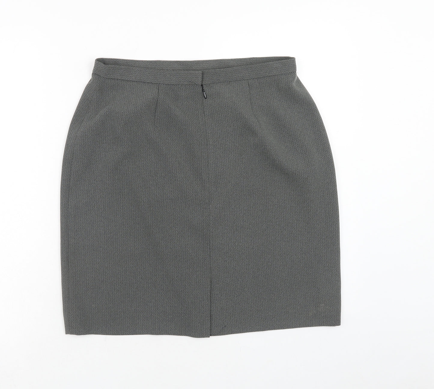 Casual Corner Annex Womens Grey Polyester Straight & Pencil Skirt Size 12 Zip