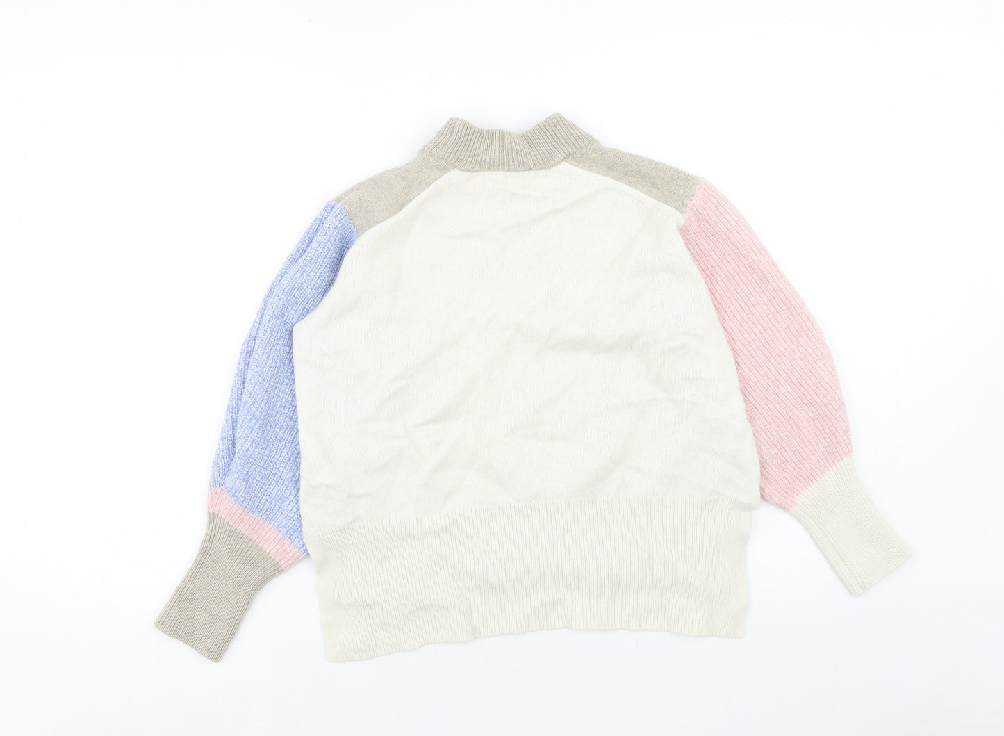 Autograph Womens Multicoloured High Neck Polyamide Pullover Jumper Size 16 - Colour Block