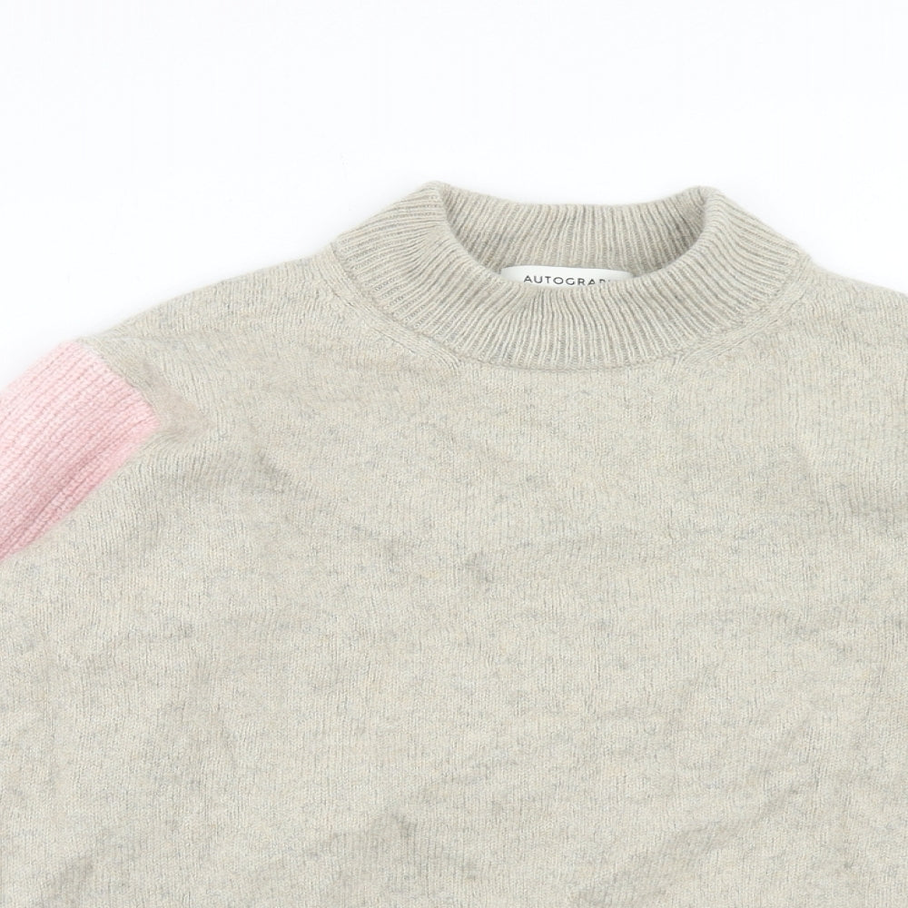 Autograph Womens Multicoloured High Neck Polyamide Pullover Jumper Size 16 - Colour Block