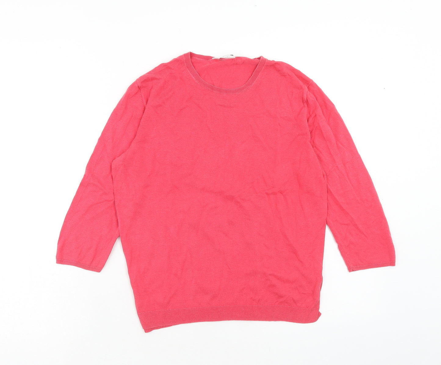 L.K. Bennett Womens Pink Round Neck Silk Pullover Jumper Size S
