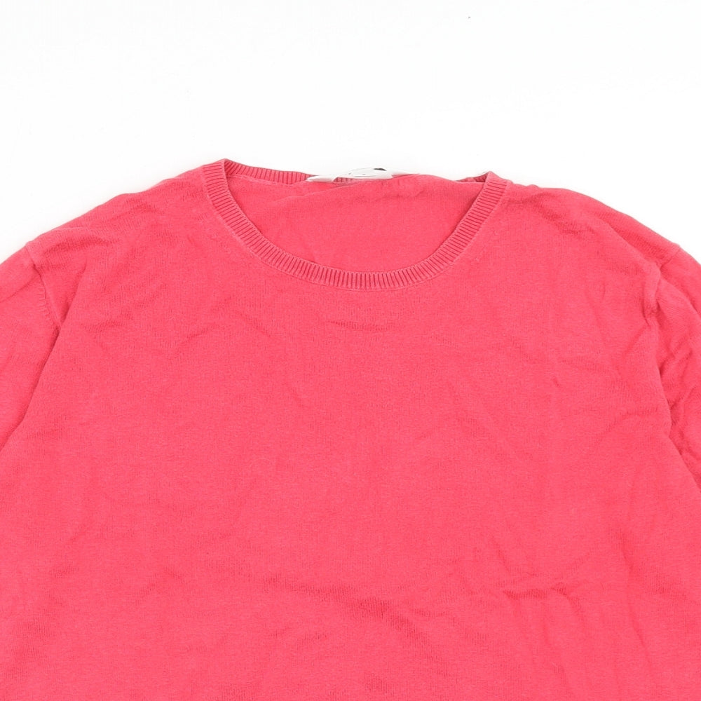 L.K. Bennett Womens Pink Round Neck Silk Pullover Jumper Size S