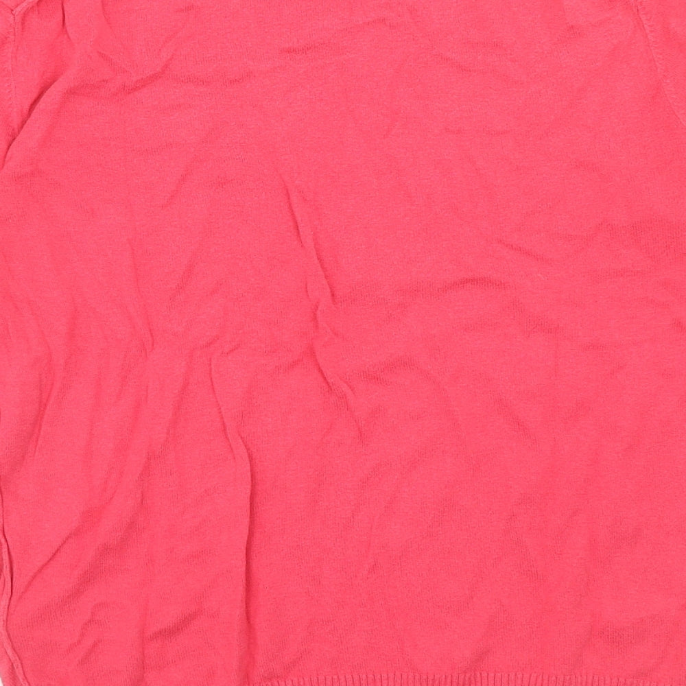 L.K. Bennett Womens Pink Round Neck Silk Pullover Jumper Size S