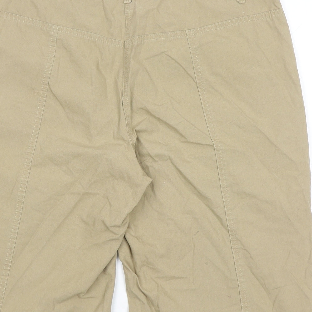 George Womens Beige Cotton Chino Shorts Size 14 Regular Zip