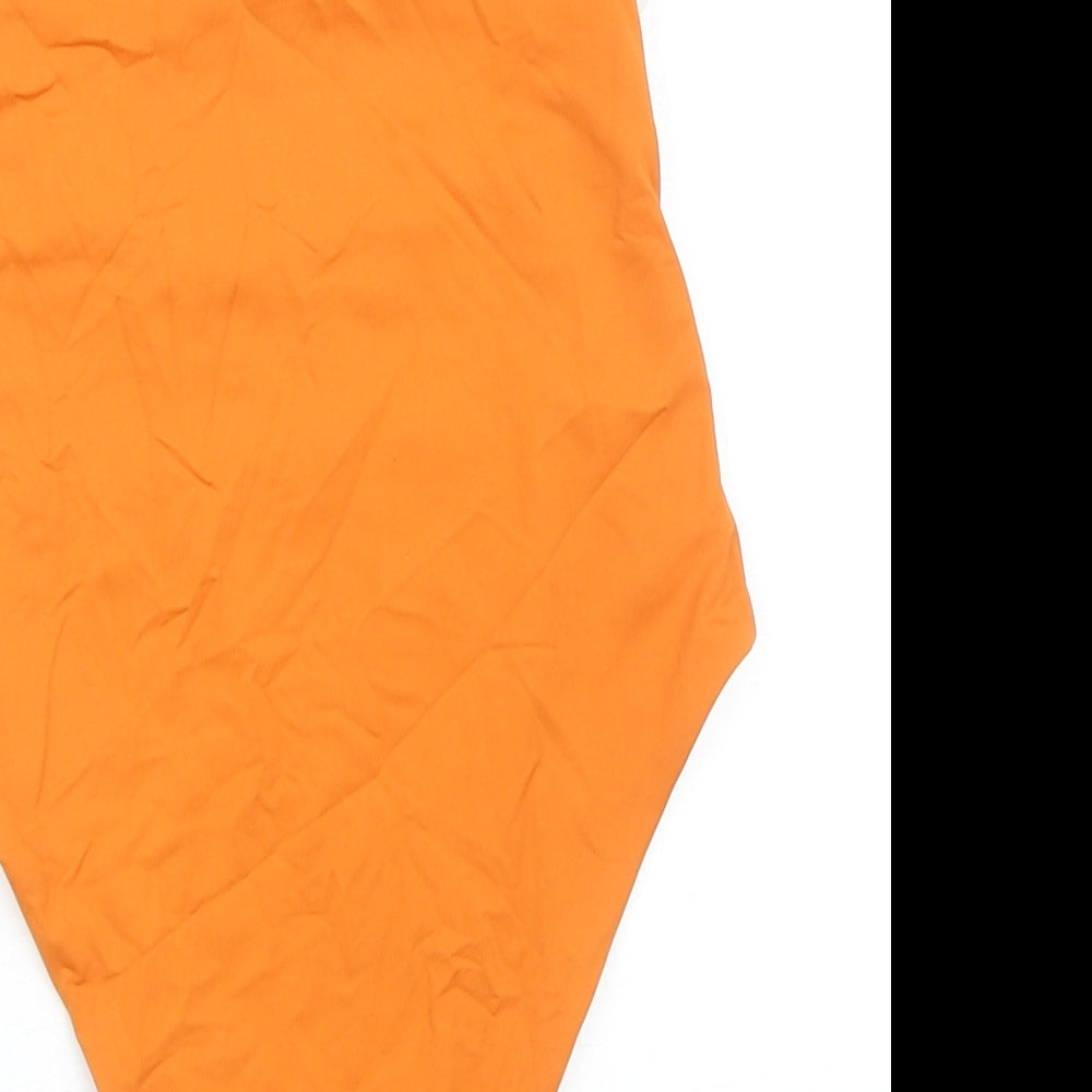 Zara Womens Orange Polyurethane One Piece Size S