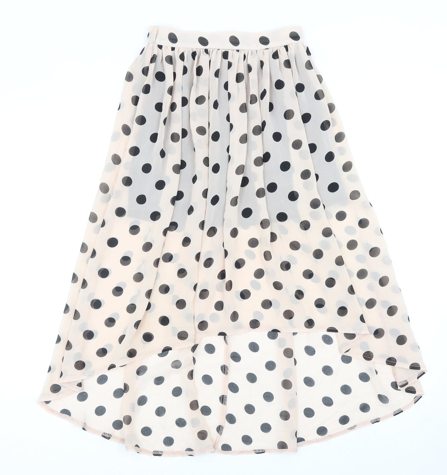Lustre Womens Pink Polka Dot Polyester Skater Skirt Size 8 Zip