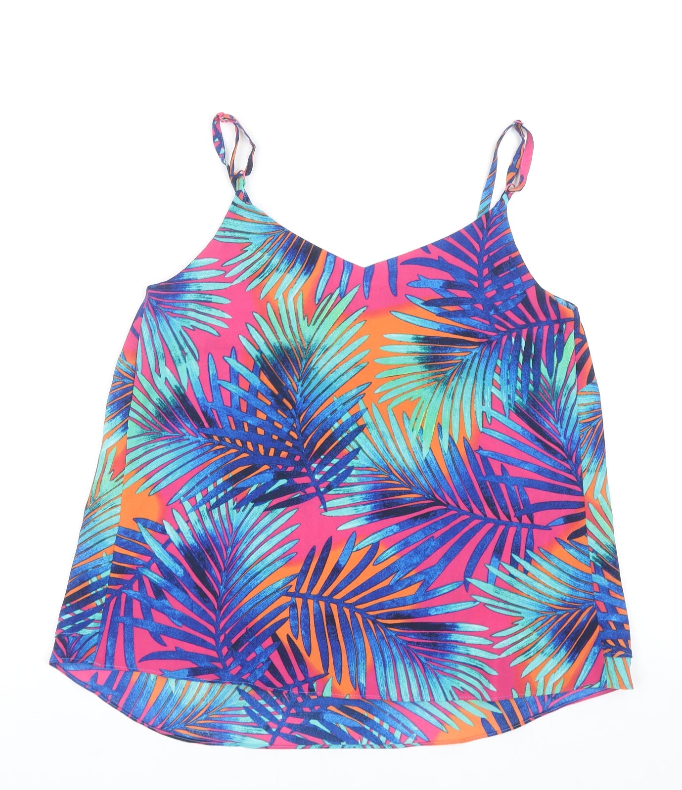 George Womens Multicoloured Geometric Polyester Camisole Tank Size 8 V-Neck