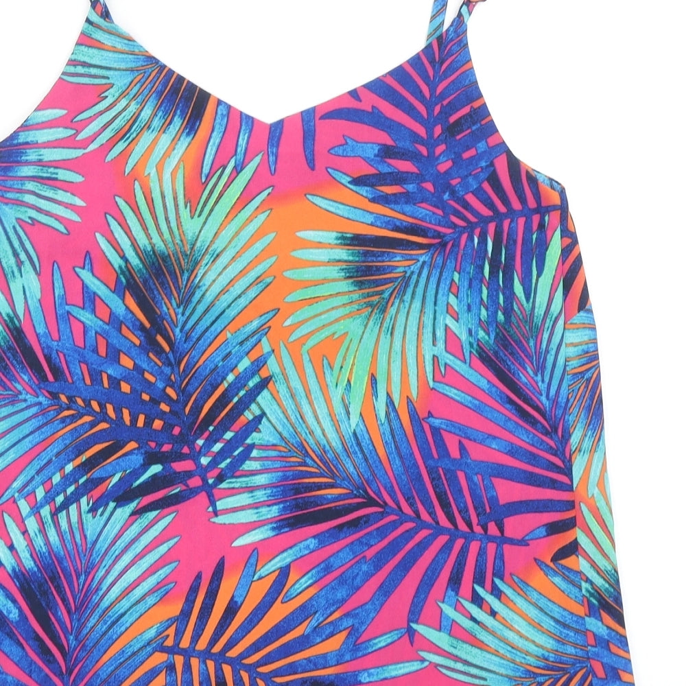 George Womens Multicoloured Geometric Polyester Camisole Tank Size 8 V-Neck