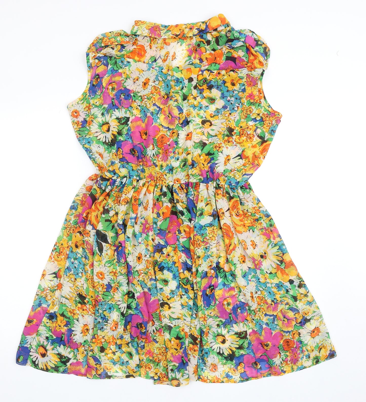 Atmosphere Womens Multicoloured Floral Polyester Shirt Dress Size 20 Collared Button