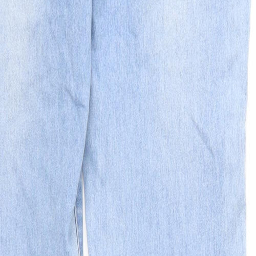 Boohoo Womens Blue Cotton Skinny Jeans Size 6 Regular Zip