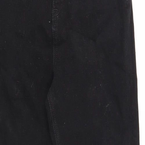 Marks and Spencer Womens Black Cotton Skinny Jeans Size 10 Regular Zip