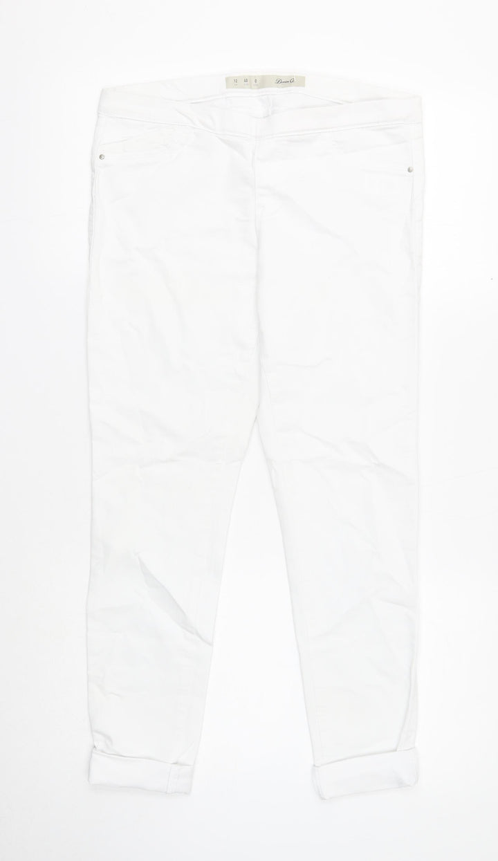 Denim & Co. Womens White Cotton Skinny Jeans Size 12 Regular