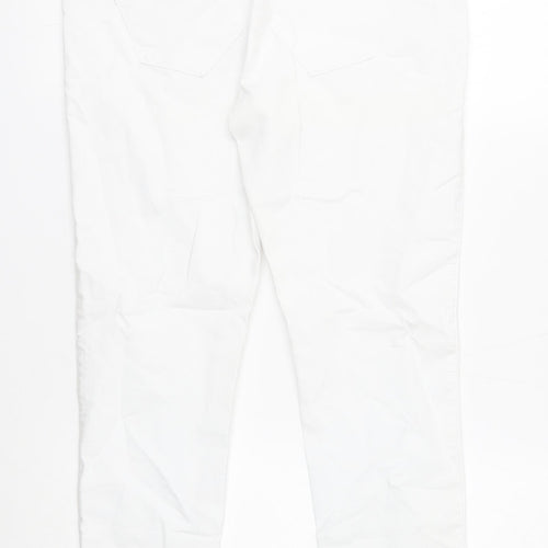 Denim & Co. Womens White Cotton Skinny Jeans Size 12 Regular