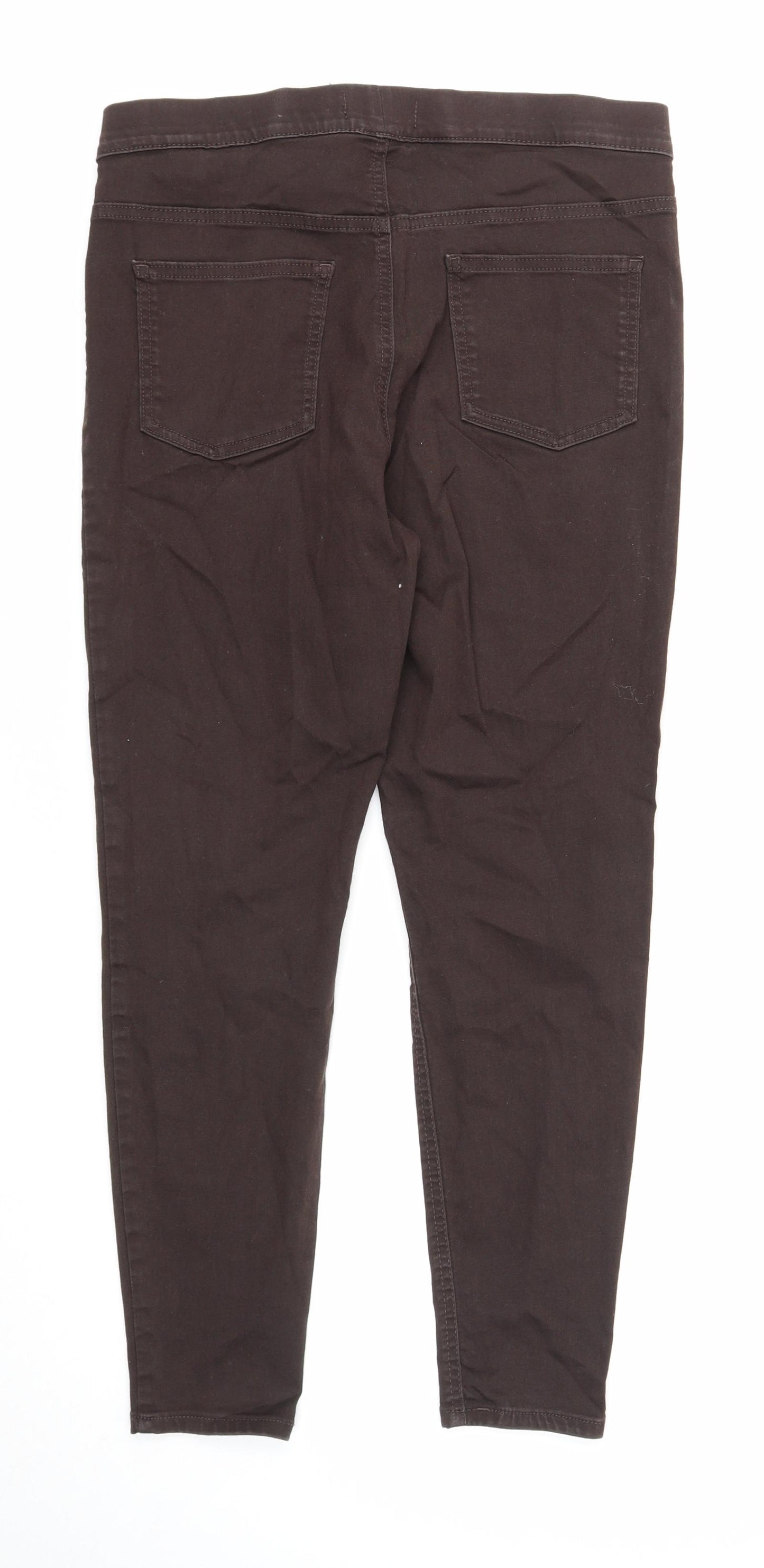 Marks and Spencer Womens Brown Cotton Jegging Jeans Size 14 Regular
