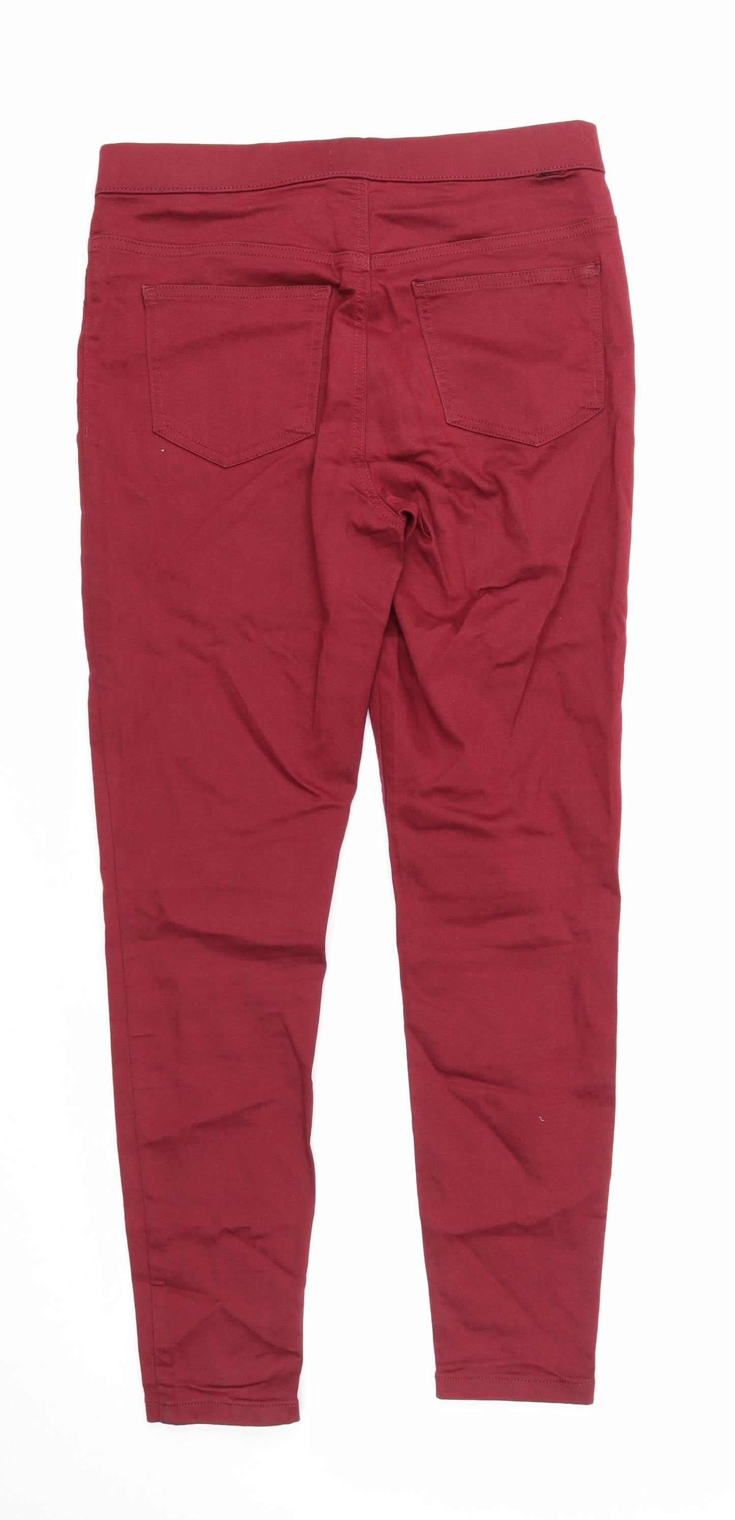 Marks and Spencer Womens Red Cotton Jegging Jeans Size 12 Regular