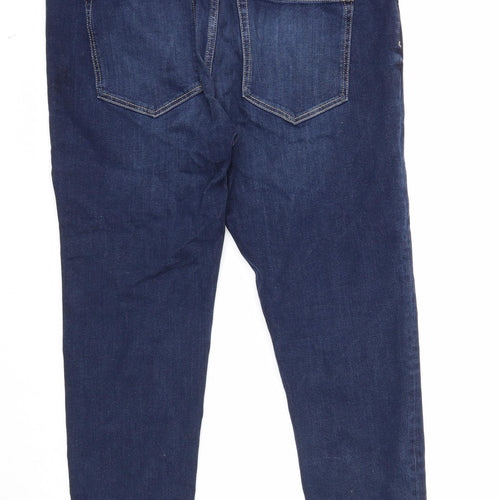 Garfield & Marks Womens Blue Cotton Skinny Jeans Size 16 Regular Zip