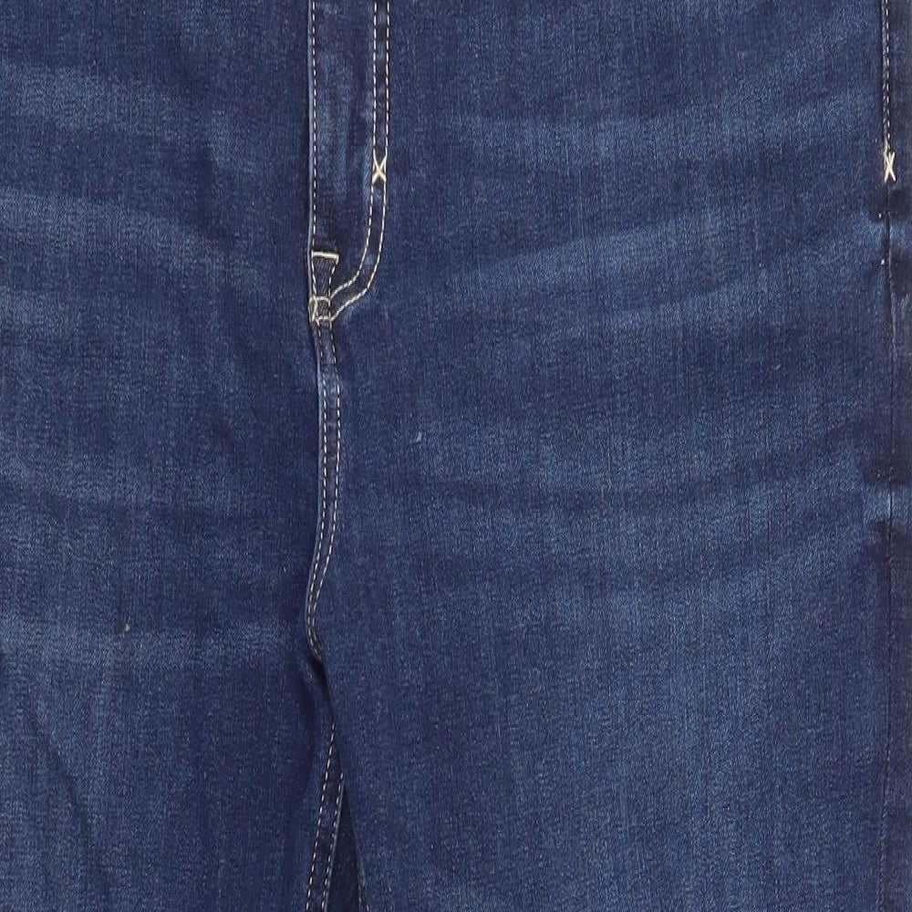 Garfield & Marks Womens Blue Cotton Skinny Jeans Size 16 Regular Zip