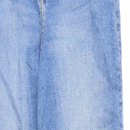 Divided Womens Blue Cotton Straight Jeans Size 6 Regular Zip