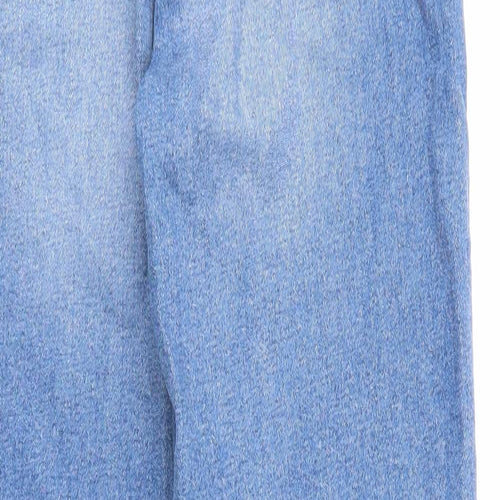 Divided Womens Blue Cotton Straight Jeans Size 6 Regular Zip