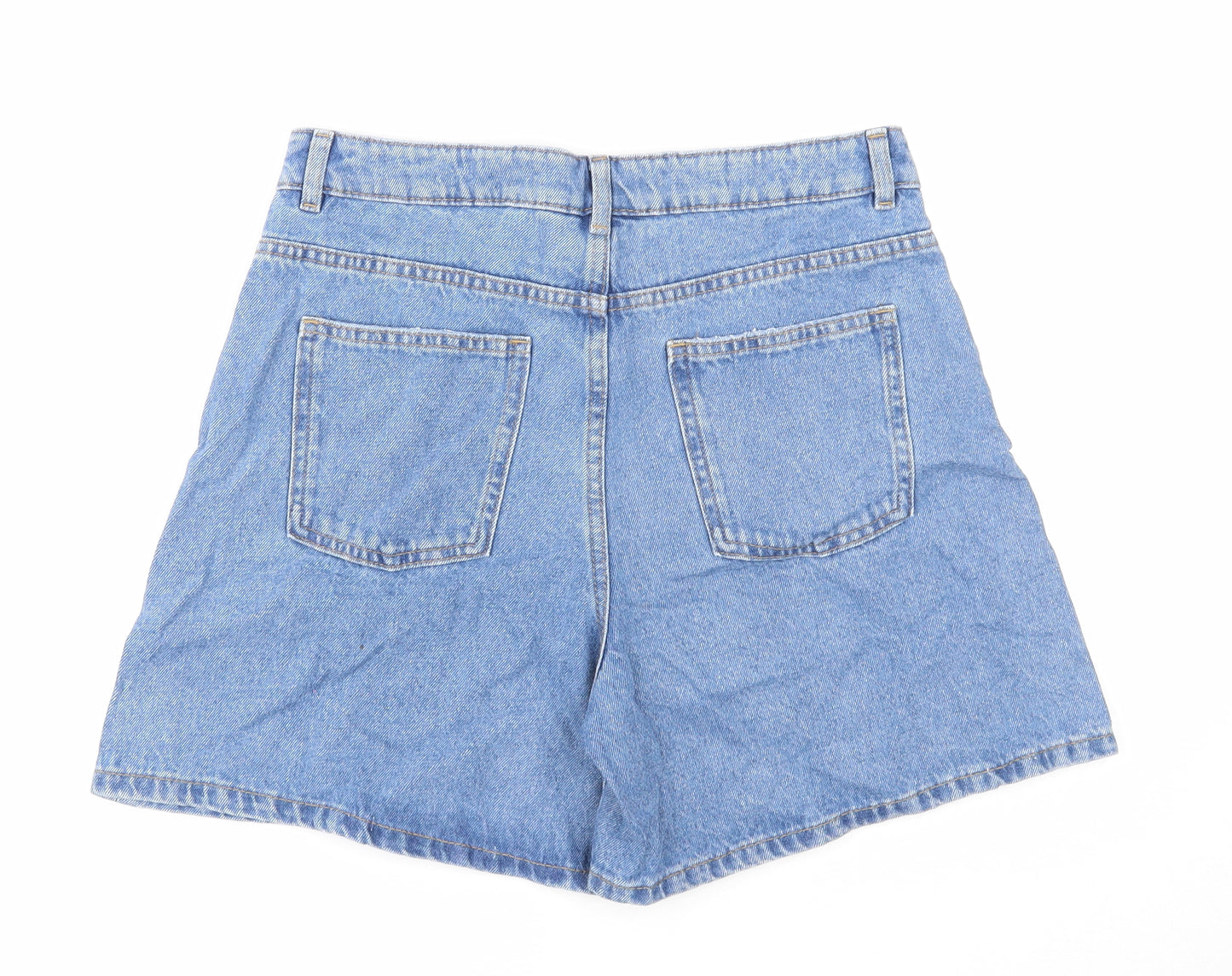 Marks and Spencer Girls Blue Cotton Bermuda Shorts Size 12-13 Years Regular Zip