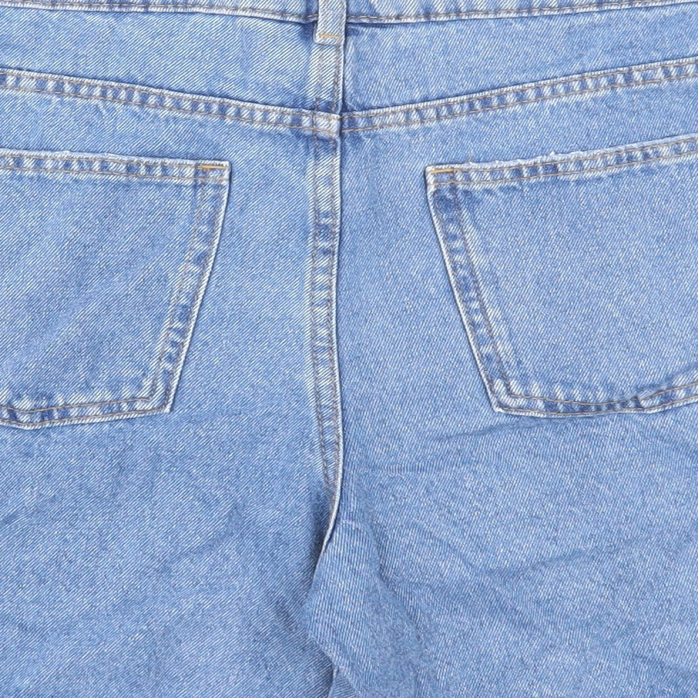 Marks and Spencer Girls Blue Cotton Bermuda Shorts Size 12-13 Years Regular Zip