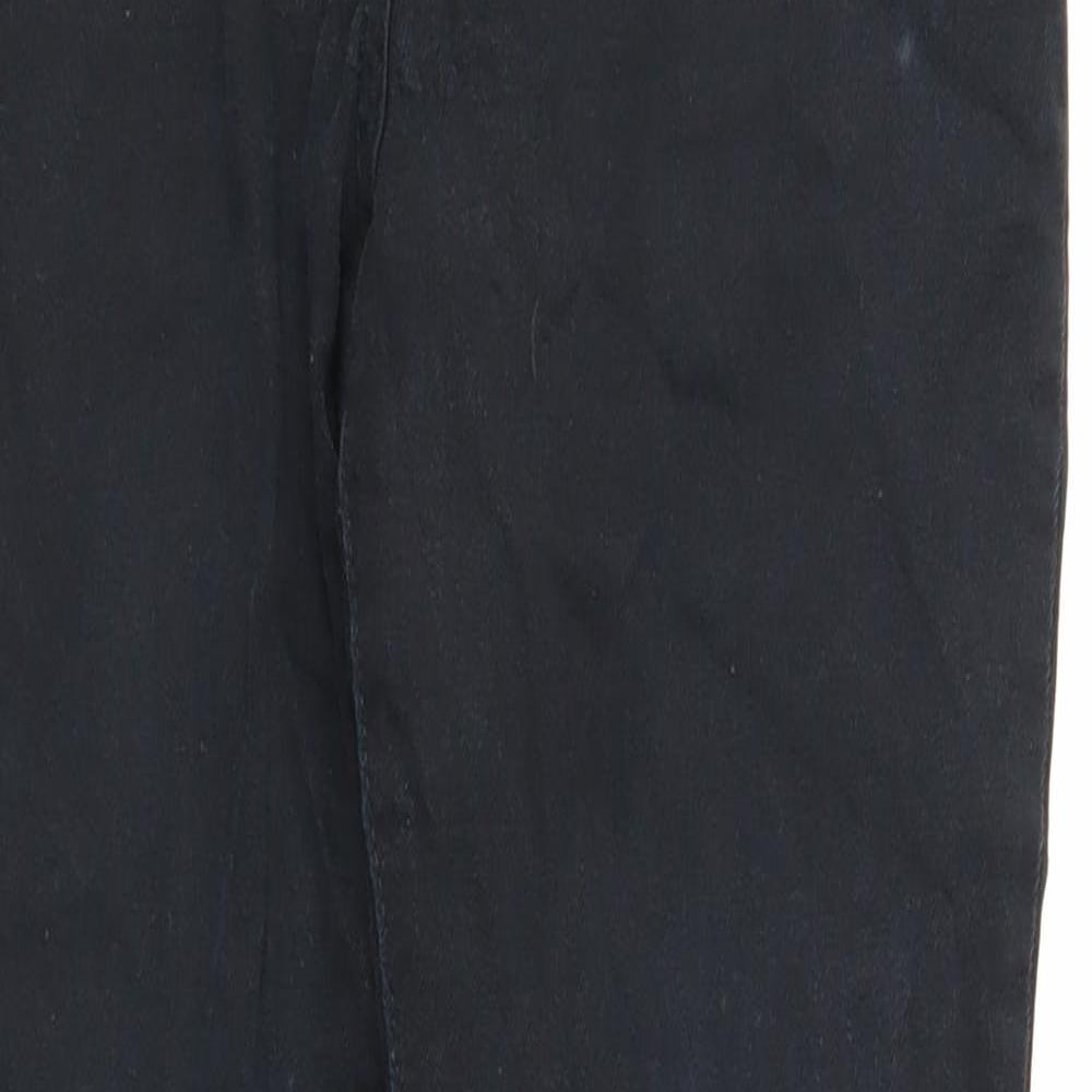 NEXT Womens Black Cotton Skinny Jeans Size 12 Regular Zip